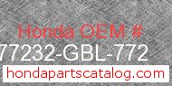 Honda 77232-GBL-772 genuine part number image