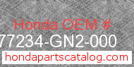 Honda 77234-GN2-000 genuine part number image