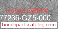 Honda 77236-GZ5-000 genuine part number image