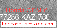 Honda 77236-KAZ-780 genuine part number image