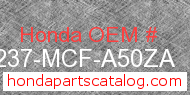 Honda 77237-MCF-A50ZA genuine part number image