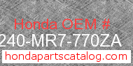 Honda 77240-MR7-770ZA genuine part number image