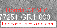 Honda 77251-GR1-000 genuine part number image