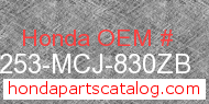 Honda 77253-MCJ-830ZB genuine part number image