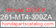 Honda 77261-MT4-300ZA genuine part number image