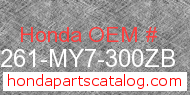 Honda 77261-MY7-300ZB genuine part number image
