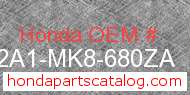 Honda 772A1-MK8-680ZA genuine part number image