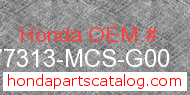 Honda 77313-MCS-G00 genuine part number image