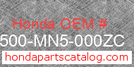 Honda 77500-MN5-000ZC genuine part number image