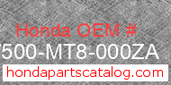 Honda 77500-MT8-000ZA genuine part number image