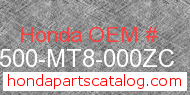 Honda 77500-MT8-000ZC genuine part number image
