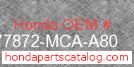 Honda 77872-MCA-A80 genuine part number image