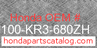 Honda 80100-KR3-680ZH genuine part number image