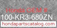 Honda 80100-KR3-680ZN genuine part number image