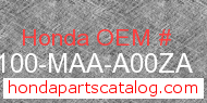 Honda 80100-MAA-A00ZA genuine part number image