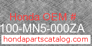 Honda 80100-MN5-000ZA genuine part number image