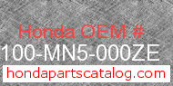 Honda 80100-MN5-000ZE genuine part number image
