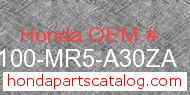 Honda 80100-MR5-A30ZA genuine part number image