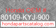 Honda 80109-KYJ-900 genuine part number image