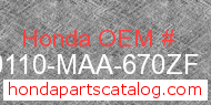 Honda 80110-MAA-670ZF genuine part number image