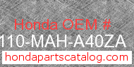 Honda 80110-MAH-A40ZA genuine part number image