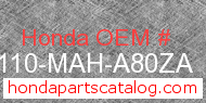 Honda 80110-MAH-A80ZA genuine part number image