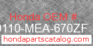 Honda 80110-MEA-670ZF genuine part number image