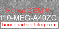 Honda 80110-MEG-A40ZC genuine part number image