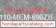 Honda 80110-MEM-690ZB genuine part number image