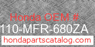 Honda 80110-MFR-680ZA genuine part number image