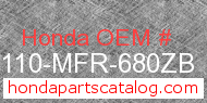 Honda 80110-MFR-680ZB genuine part number image
