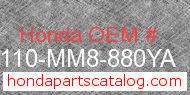 Honda 80110-MM8-880YA genuine part number image