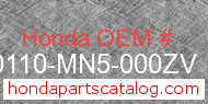 Honda 80110-MN5-000ZV genuine part number image