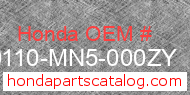 Honda 80110-MN5-000ZY genuine part number image