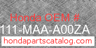 Honda 80111-MAA-A00ZA genuine part number image