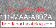 Honda 80111-MAA-A80ZA genuine part number image