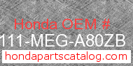 Honda 80111-MEG-A80ZB genuine part number image