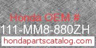 Honda 80111-MM8-880ZH genuine part number image