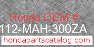 Honda 80112-MAH-300ZA genuine part number image