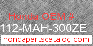 Honda 80112-MAH-300ZE genuine part number image