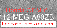 Honda 80112-MEG-A80ZB genuine part number image