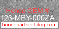Honda 80123-MBY-000ZA genuine part number image