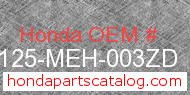 Honda 80125-MEH-003ZD genuine part number image
