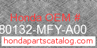 Honda 80132-MFY-A00 genuine part number image