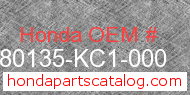 Honda 80135-KC1-000 genuine part number image