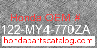 Honda 81122-MY4-770ZA genuine part number image
