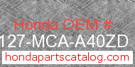 Honda 81127-MCA-A40ZD genuine part number image