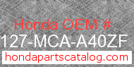 Honda 81127-MCA-A40ZF genuine part number image