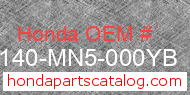Honda 81140-MN5-000YB genuine part number image