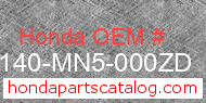 Honda 81140-MN5-000ZD genuine part number image